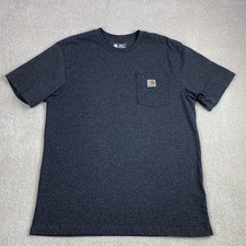 Carhartt Men's Med Pocket Shirt Dark Gray Workwear Outdoor Loose Fit K87