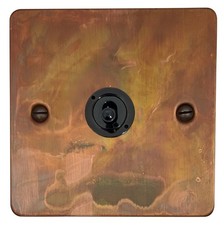 G&H FTC381-FBK Flat Plate Tarnished Copper 1 Gang 2 Way Toggle Light Switch