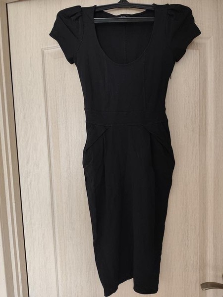 Women Emporio Armani Dress Black Viscose 32 / XXS