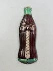 VINTAGE ROBERTSON COCA-COLA BOTTLE ADVERTISING TIN METAL THERMOMETER 16 1/2"