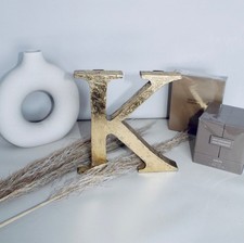 DECOR Distressed Gold 'K' Letter