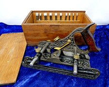 VTG MILLER'S PATENT STANLEY #41 TYPE 2 PLOW PLANE W/ BOX & CUTTERS. NICE!