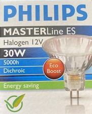 Image of 5 x Philips MASTERLine ES 30w 12v GU5.3 24 Degree Halogen Lamp 18135 | 50w equiv