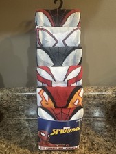 Spiderman Spider-Man Marvel Comics 6 Pair CREW SOCKS Men Size 8-12 Bioworld NEW
