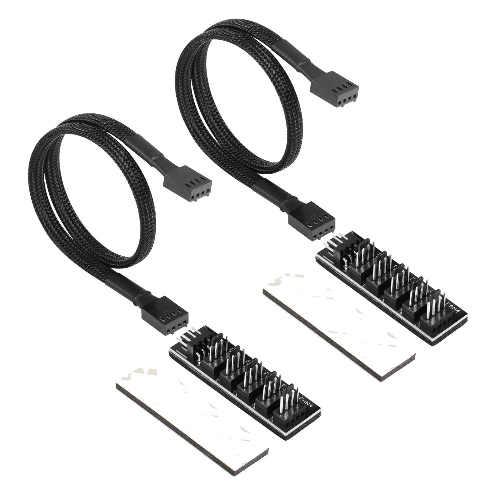 Répartiteur ventilateur PC 4 broches hub PWM 1 à 5 voies noir