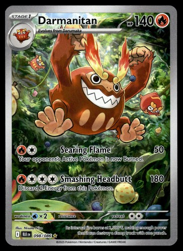 Darmanitan Holofoil 098/086 SV: Black Bolt NM