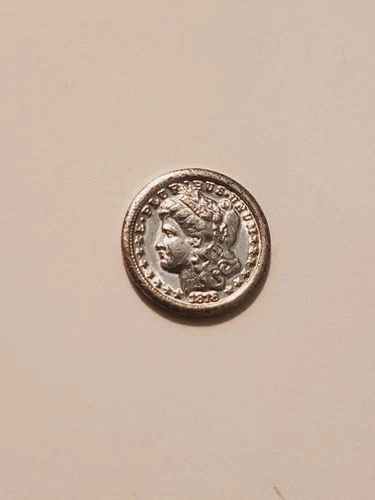 1875 White Gold/Platinum liberty One Dollar Coin-Extremely Rare! California