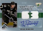 2008-09 SP gioco usato numeri significativi doppia #SNRI Mike Ribeiro maglia auto /63