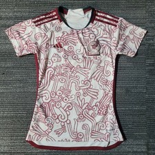 Adidas Men's Mexico 2022 World Cup Away Soccer Jersey Cream Burgundy Small