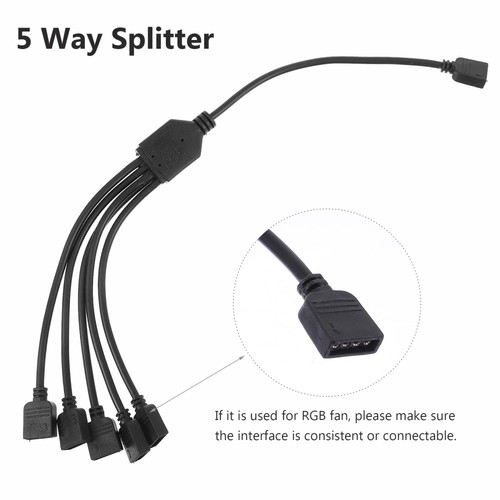 ARGB Synchronization Line Led Strip Lights Extension Cable Power - 第 4/12 張圖片