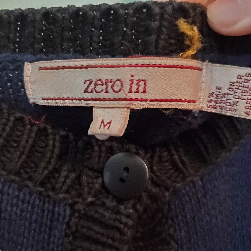 复古 80 年代黑色万圣节 Maximalist 刺绣开衫毛衣 Kitschy — 第 3/4 张图片