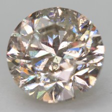 Certified 2.04 Carat L SI1 Round Brilliant Natural Enhanced Loose Diamond 7.72mm