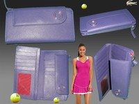 Authentic Lacoste Ladies Leather Purse Wallet Glam Twist 5 Pansy Purple Authentic Lacoste Ladies Leather Purse Wallet Glam Twist 5 Pansy Purple