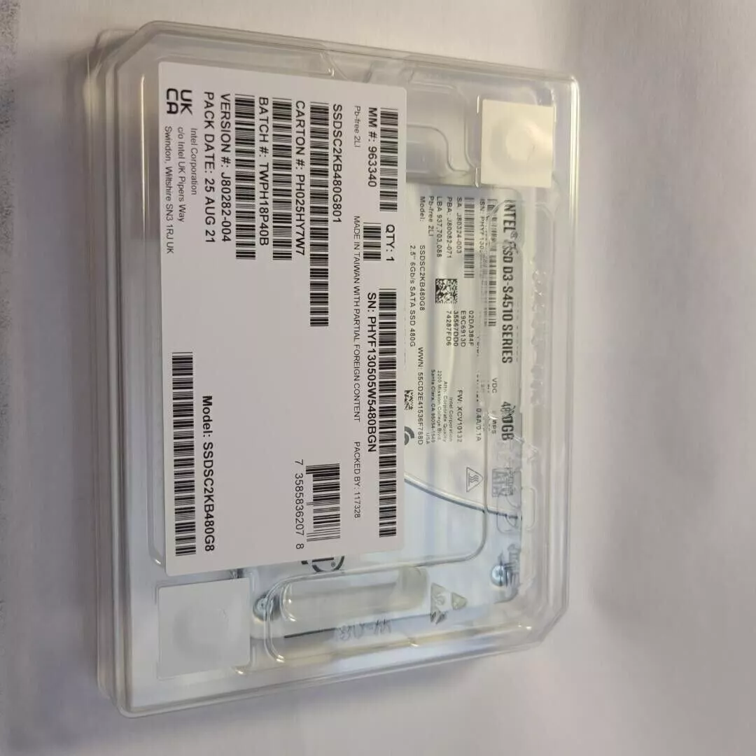 Intel D3 S4510 480GB SSDSC2KB480G801 SSDSC2KB480G8 2.5 TLC SSD