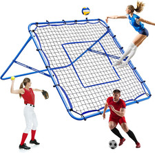 Rete Rimbalzo Pallavolo e Calcio Regolabile per Allenamento Abilità - 4x4 Ft