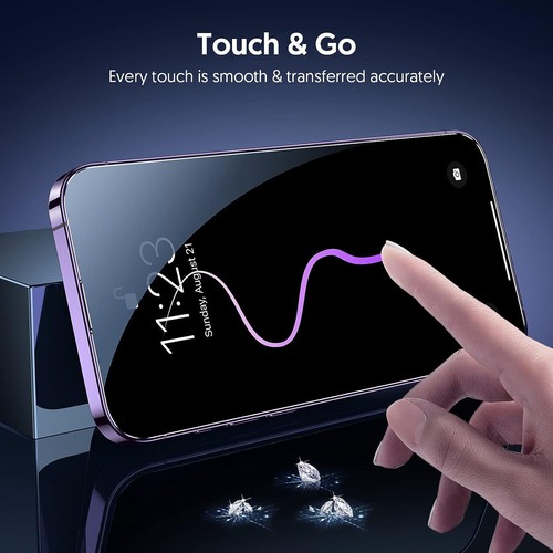iPhone 16 15 14 13 12 11 Pro Max Privacy Tempered Glass Screen Camera Protector - Picture 6 of 13