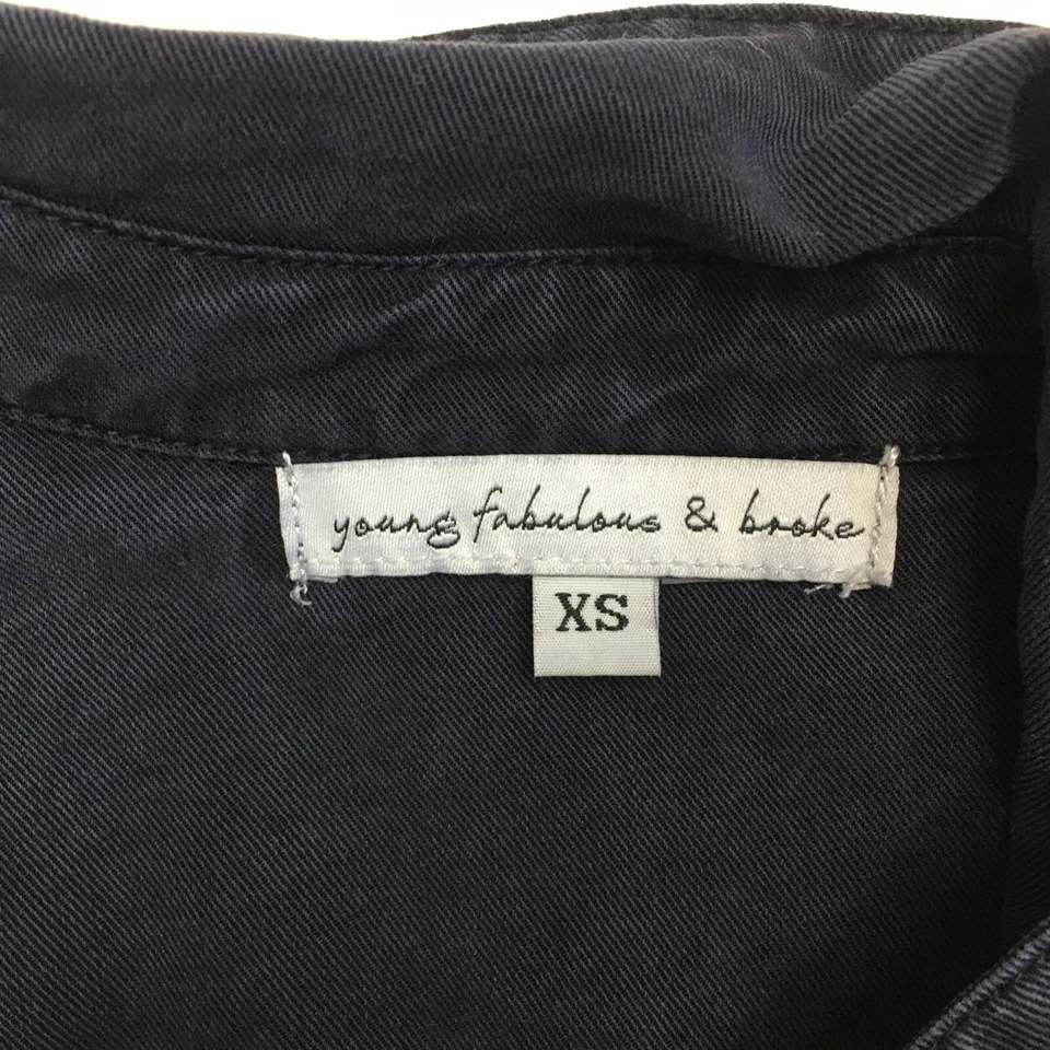 Mono de una pieza de manga corta azul oscuro talla XS para mujer YOUNG FABULOUS & BREAK Foto 2 de 4
