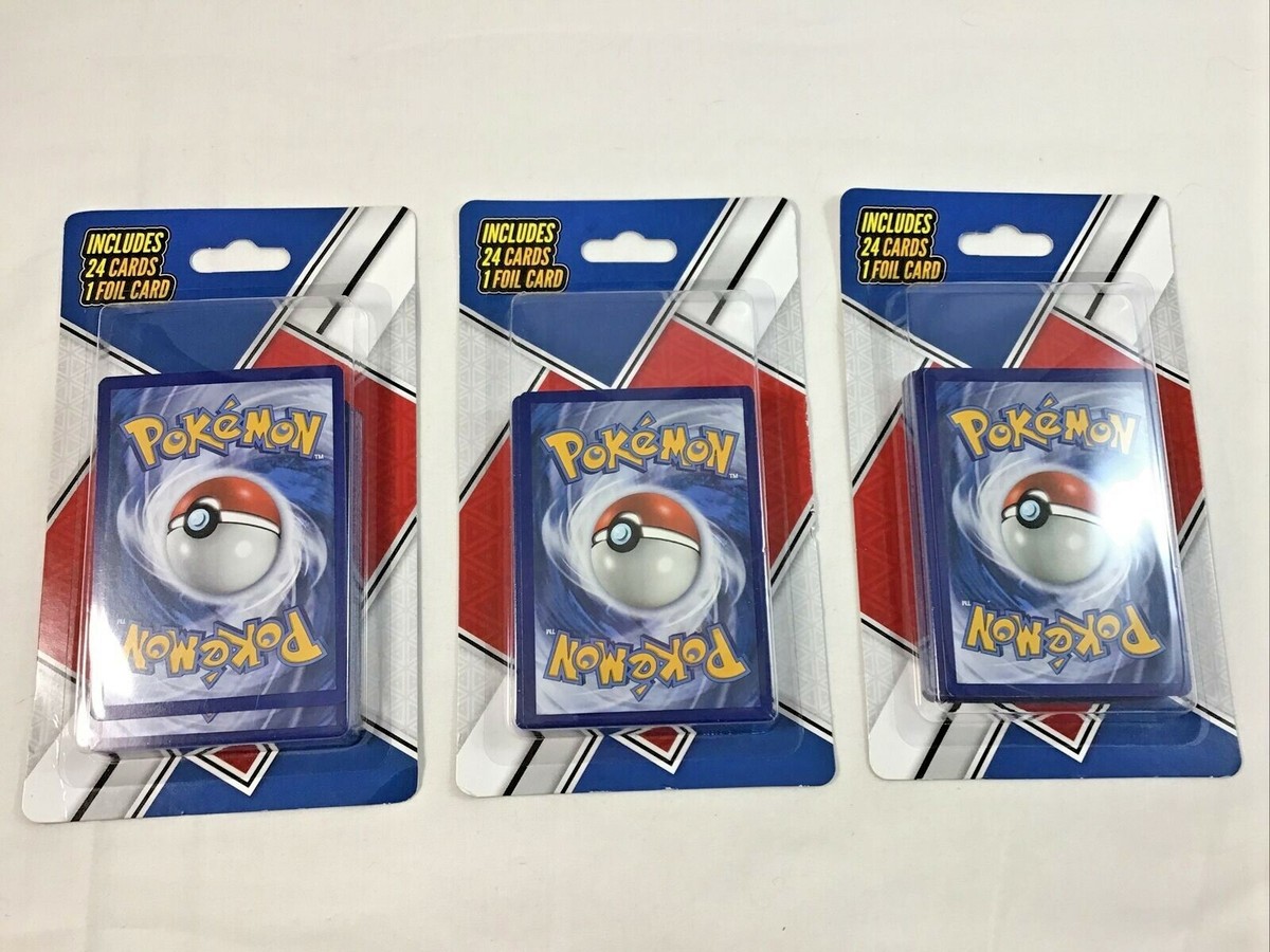 24 cards 1 foil pokemon Pokemon Lot of 3 Mystery Blister Packs 24 Cards Plus 1 Foil New Sealed 2021