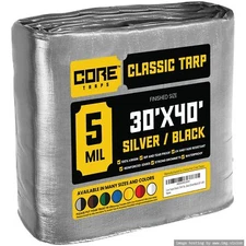 Core Tarps Classic 5 Mil Tarp Cover Waterproof UV Resistant Rip and Tear roof