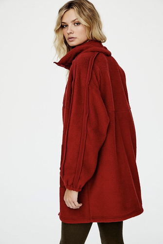 Free People Glacier Fleece Red Fleece 