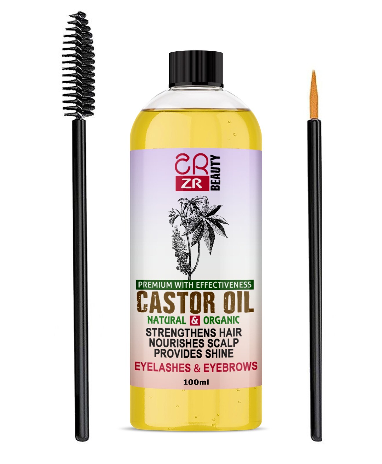 100 Pure Organic Castor Oil for Eyelashes Eyebrows Hair Growth Cold