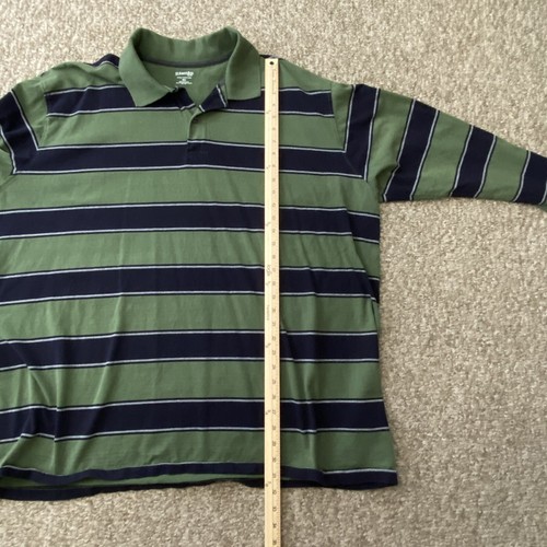 St Johns Bay Gr. 3XL Tall Langarm Heritage Wildleder Hemd grün blau gestreift - Bild 9 von 10