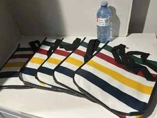 5 HBC Stripes Hudson’s Bay Company Lunch Bag Cooler  : 5 BAGS FREE SHIP