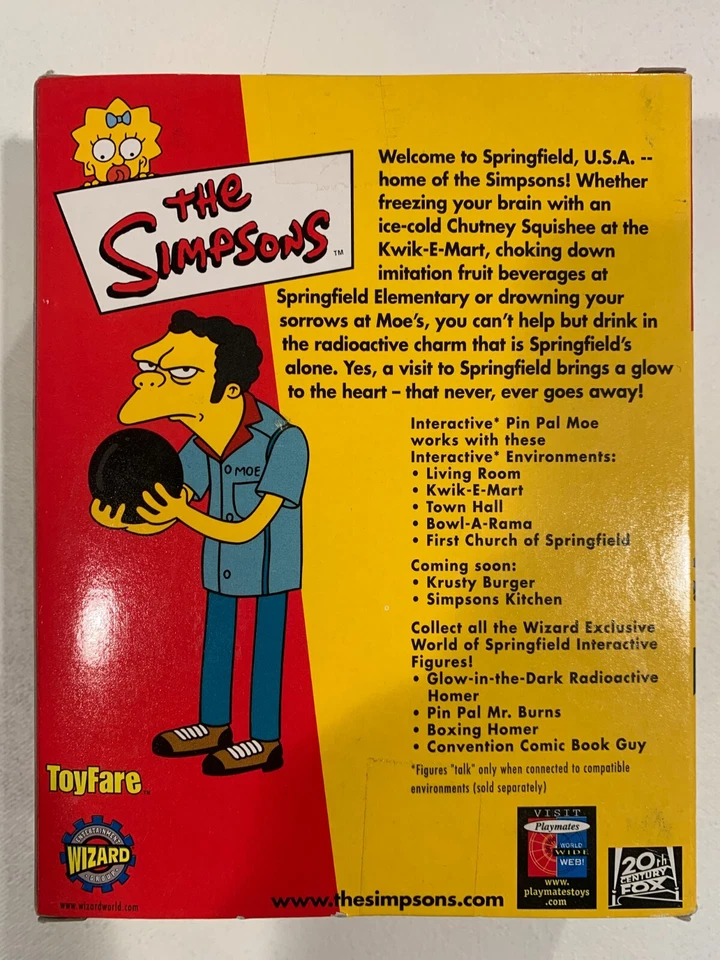 The Simpsons PIN PAL MOE Toyfare (Wizard) Exclusive Wizard Playmates 2001 - Imagem 2 de 4