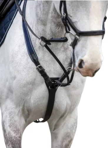 Rambo Micklem 3-Point Elastic Breastplate with Running Martingale Attachment