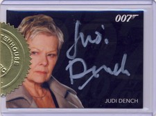 2016 James Bond Autograph uncirculated Dame Judi Dench