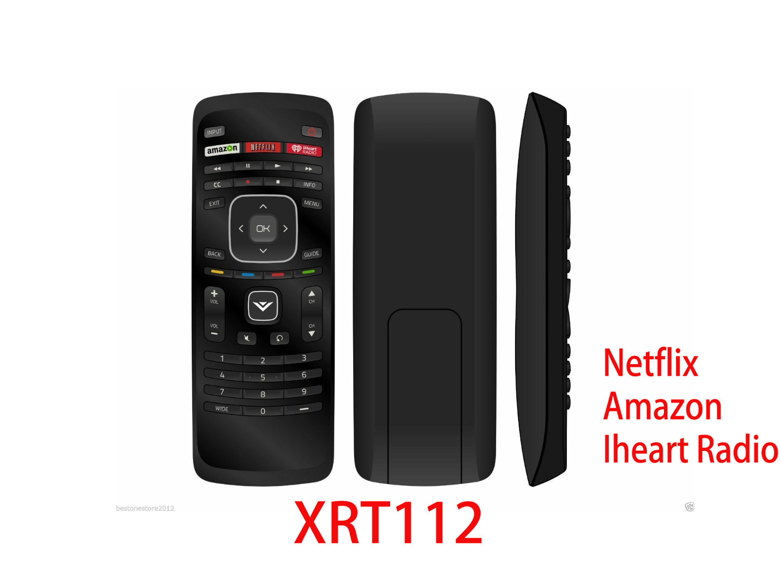New XRT112 LED Smart TV Remote iHeart Radio Amazon Netflix for