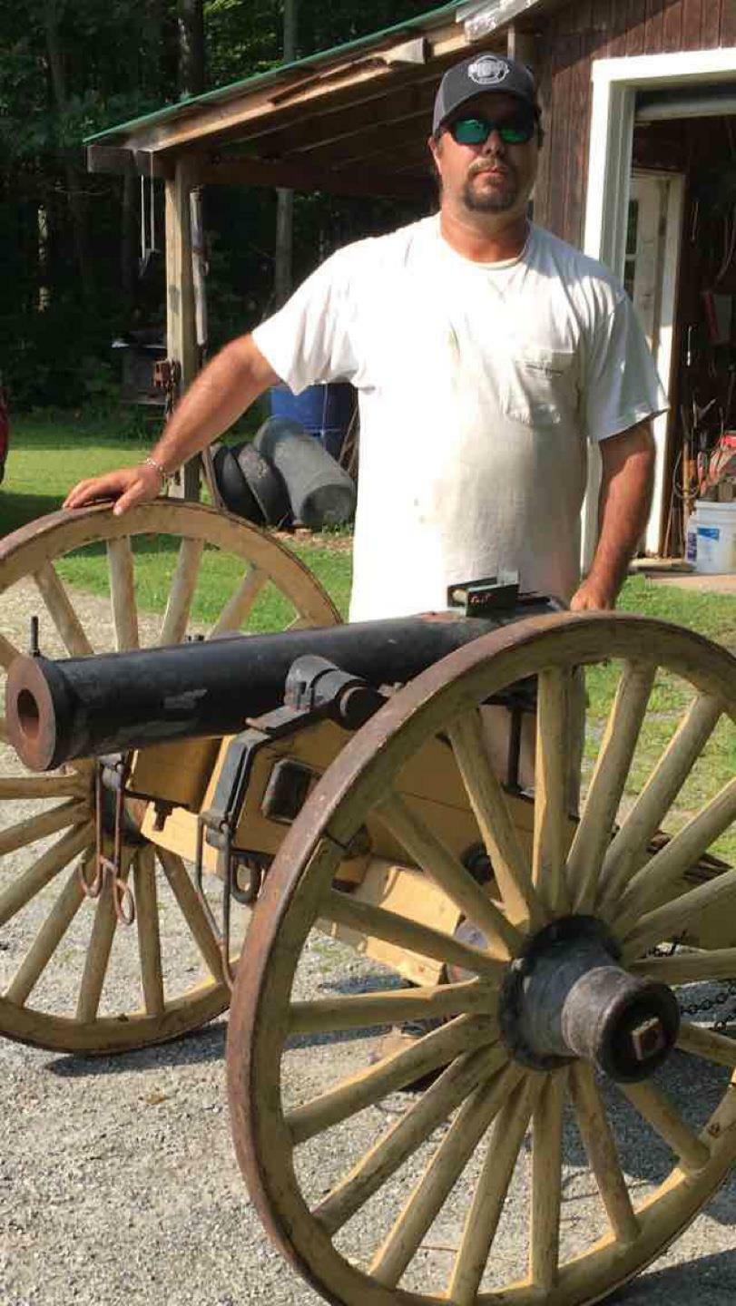 Black Powder Cannon 2 3/4 Mountain Howitzer Replica Vermont Civil War Vtg Old