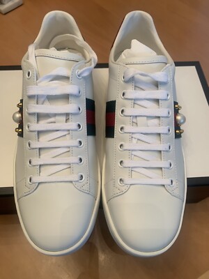 Size 9.5 - Gucci Ace Low Guccy Print W for sale online | eBay