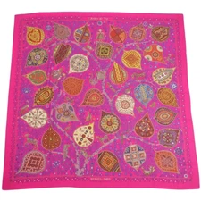 HERMES Scarf Stole Carr  140 Carregeran L ARBRE DE VIE Tree of Life Total Patt