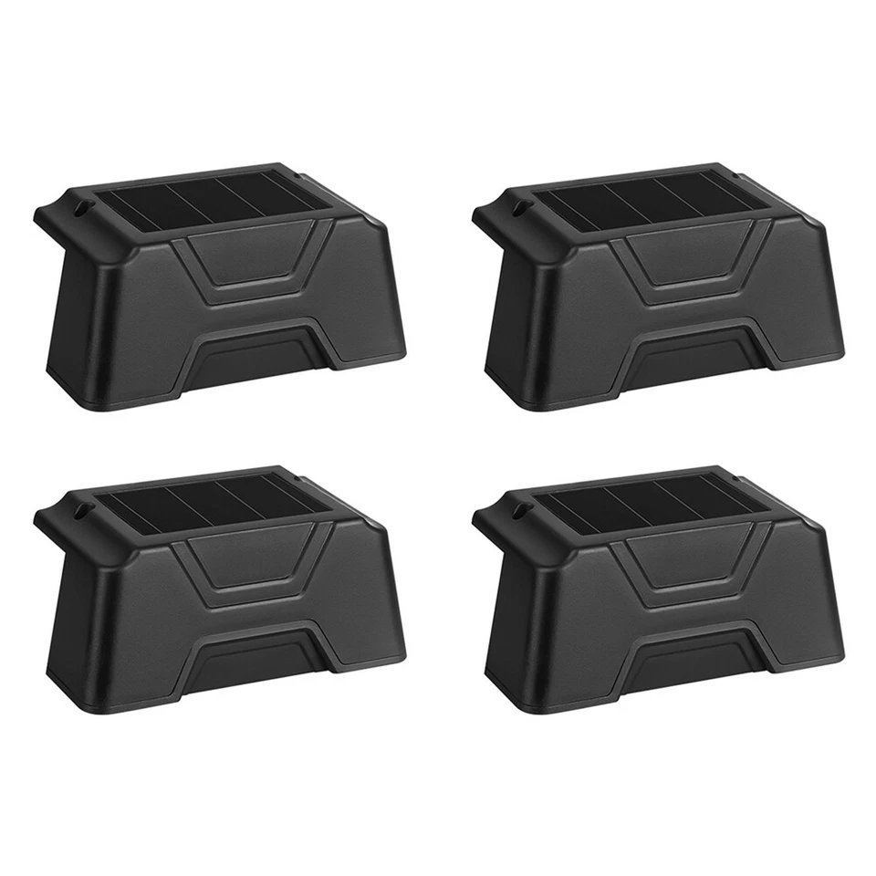 4-16 PCS Solar LED Deck Lights Path Garden Patio Pathway Stairs Step Fence Lamp - Image 3 of 4