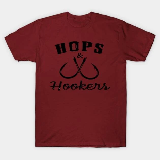 Hops and Hookers Fishing Made in Australia T-Shirt