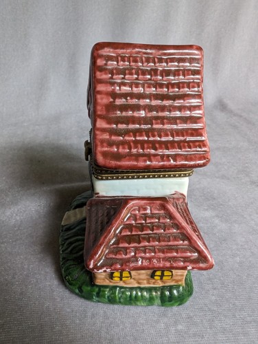 Lot Of 5 Vintage Hinged Trinket Box House Cottage Ceramic - Picture 4 of 19