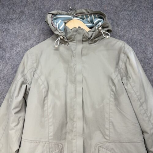 Seasalt Northstar Waterproof Coat Women’s Size 14 Beige Removable Hood Full Zip - Picture 4 of 15
