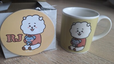 [Japan Line] Authentic BT21 RJ mug and matching coaster set (UK seller)