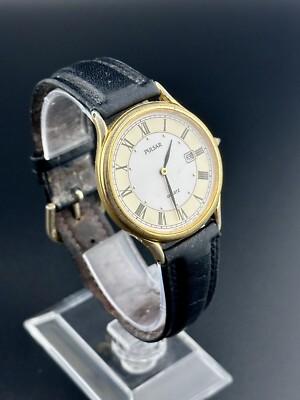 VINTAGE PULSAR BY SEIKO V329-8A10 GOLD TONE ROMAN QUARTZ  display picture 2