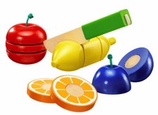 Selecta Kleinkindwelt Holz Obstsalat Das Schneideobst mit Klett 62070