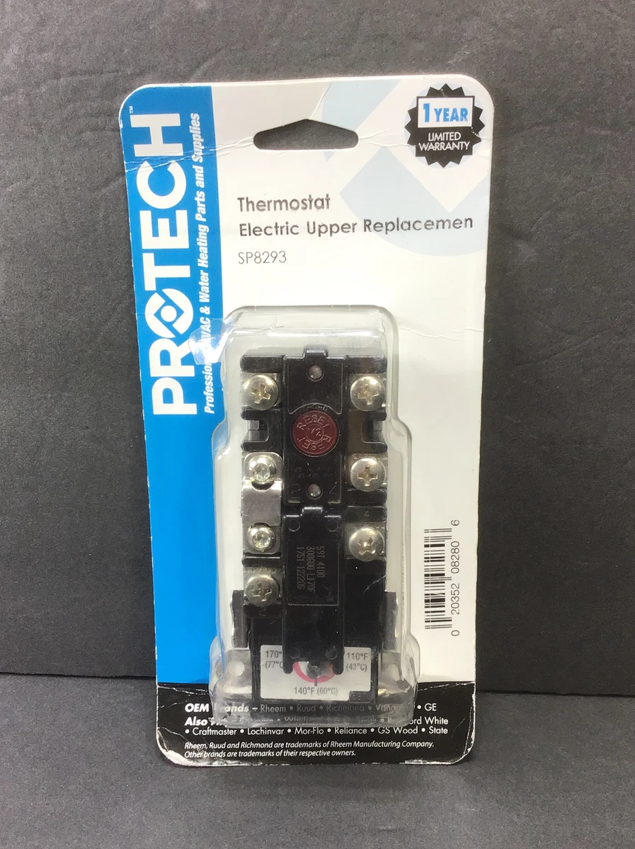 PROTECH Electric Water Heater Upper Thermostat Model Number: SP8293 | eBay