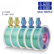PLA Rainbow 3D Filament Silk PLA Plus Rainbow 3D Printer Filament for 3D Printer
