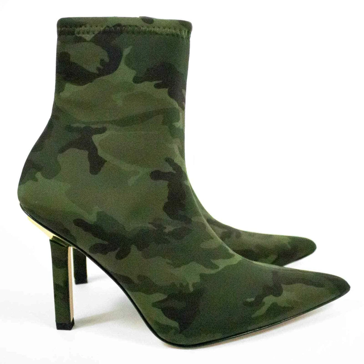 Good American Camo Ankle Boots Women 6 Pointed Toe Stiletto Heeled