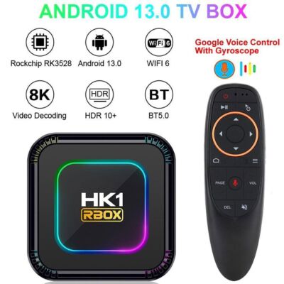 HK1 RBOX K8 Android 13.0 Smart TV Box RK3528 4GB128GB WIFI 6 8K BT5 Media Player