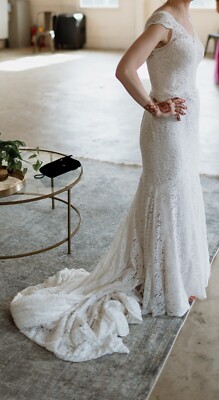 Mikaella Bridal Lace Wedding Dress Style #2410 | eBay