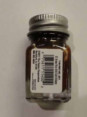 Testors 1/4oz Brown Enamel Model Paint TES1140TT