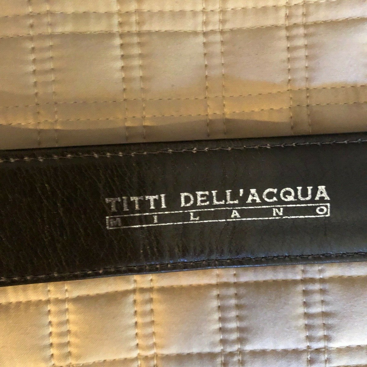 Titti Dell\'Acqua Milano Genuine Alligator‎ Leather Belt Brown Exotic Skin Medium TITI DELL main image 3