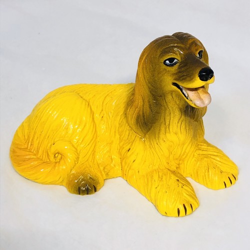 Vintage New-Ray Soft Rubber Afghan Hound Dog Toy Figure 2" Tall