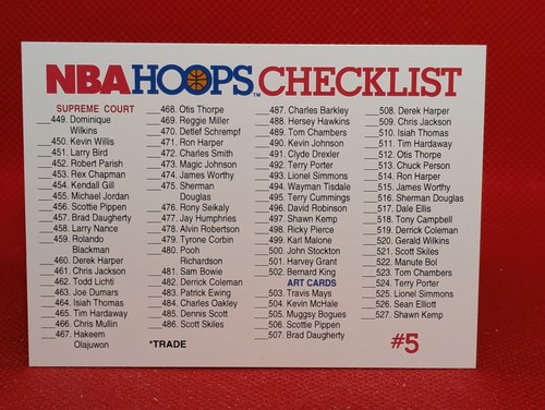 1991-92 NBA Hoops #401-590 -- COMPLETE YOUR SET -- YOU PICK